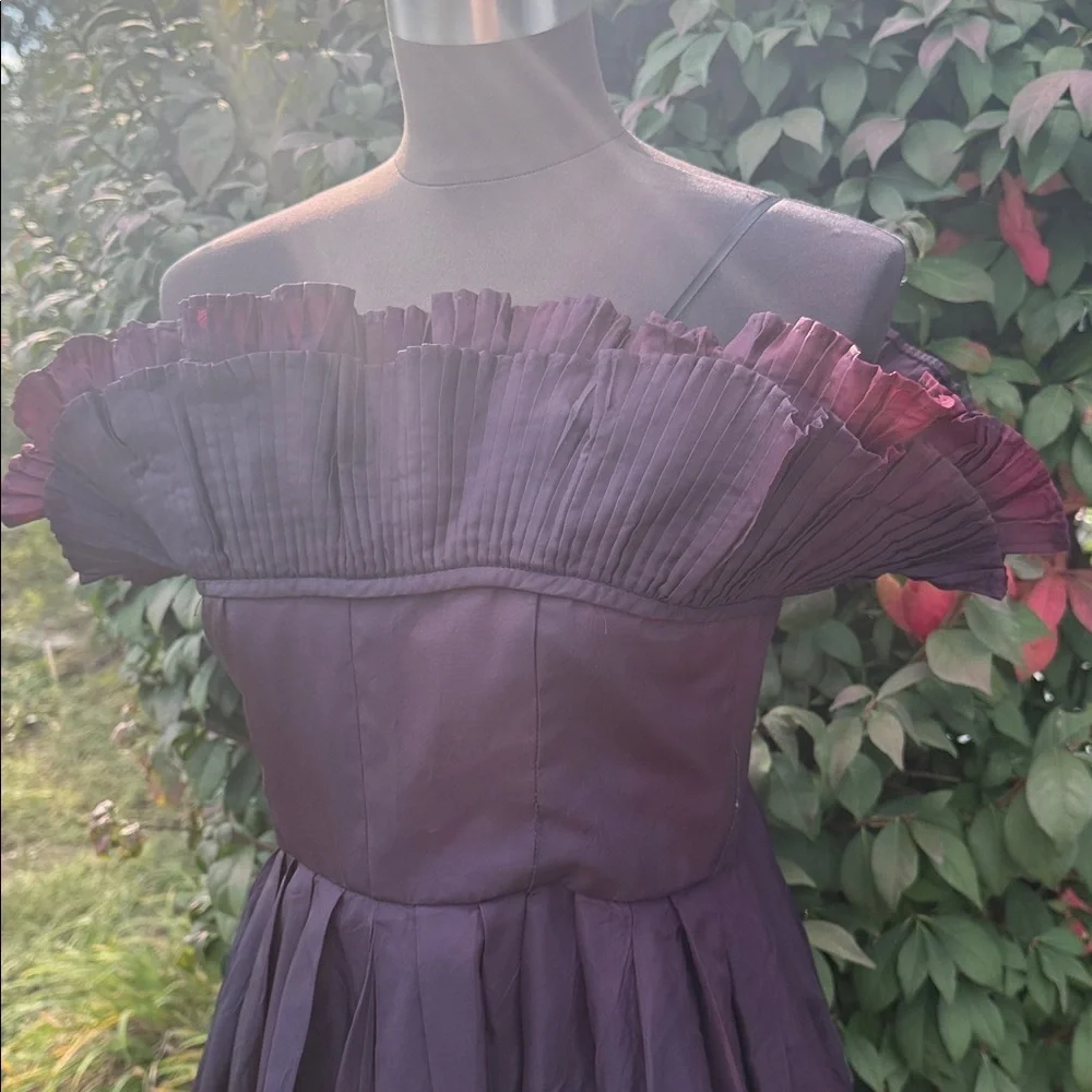 Vintage 1960’s Dorothy Bullitt Deep Purple/ Burgundy Taffeta Gown